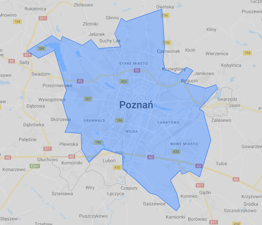 Google Ads zasięg w Poznaniu